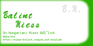 balint miess business card